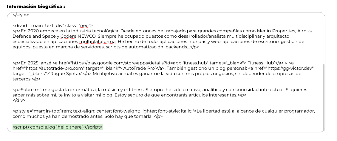 XSS injection JS example