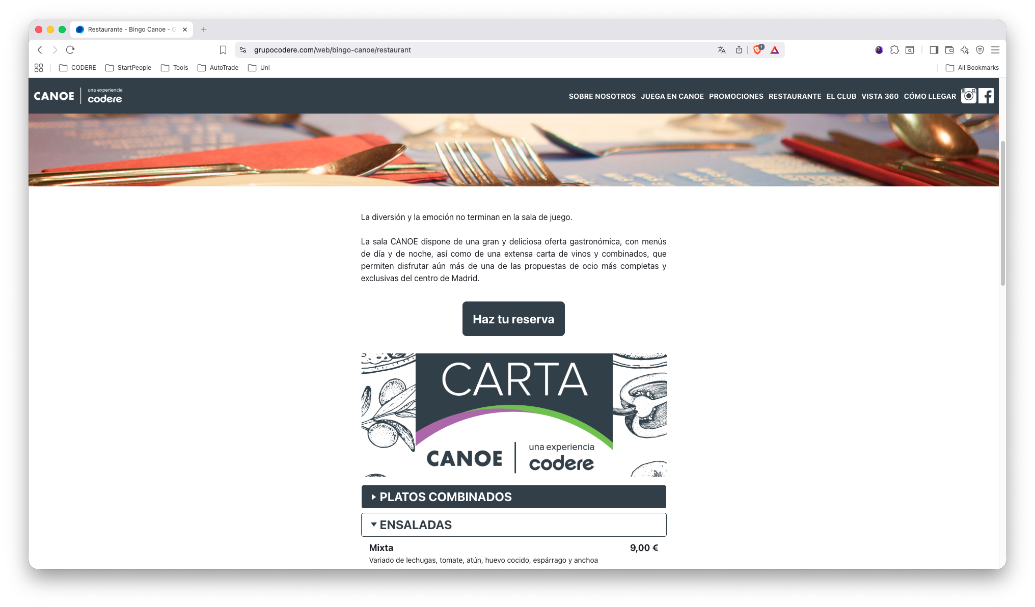 pagina bingo canoe oficial