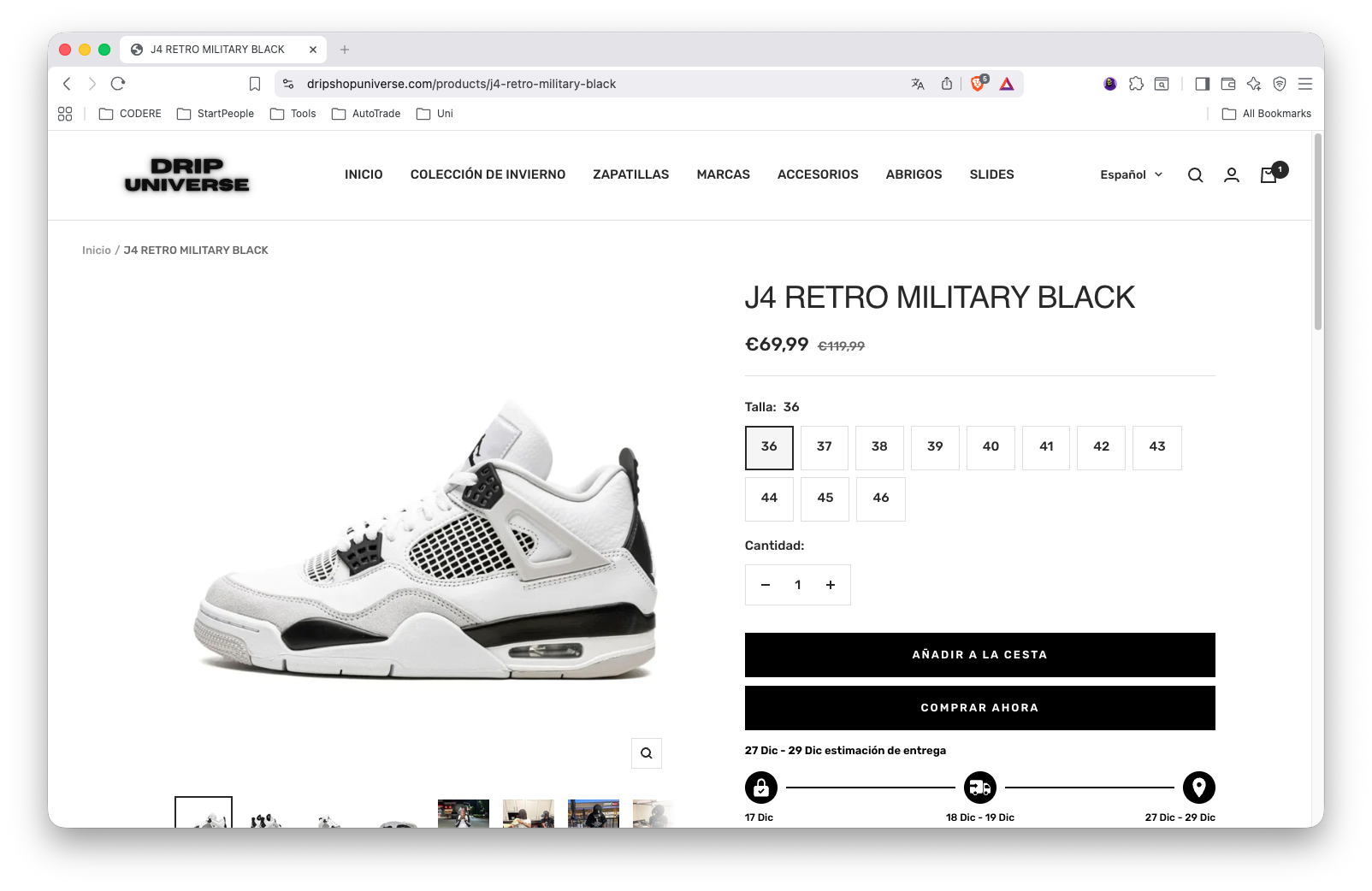 drip universe product page